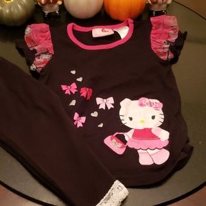 4/$20  Hello Kitty 24 months top with Leggings